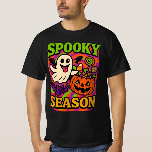 Camiseta Helloween Spooky Season Retro Clothes Unisex (Anverso)