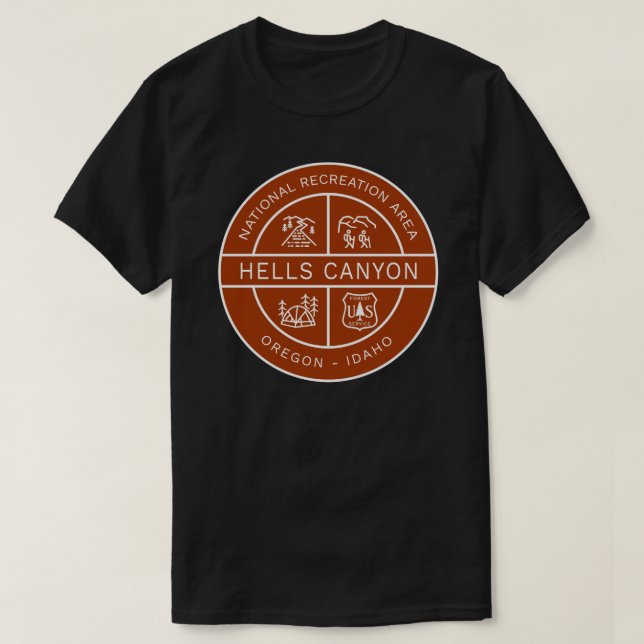 Camiseta Hells Canyon National Recreation Area Heraldic Log (Diseño del anverso)