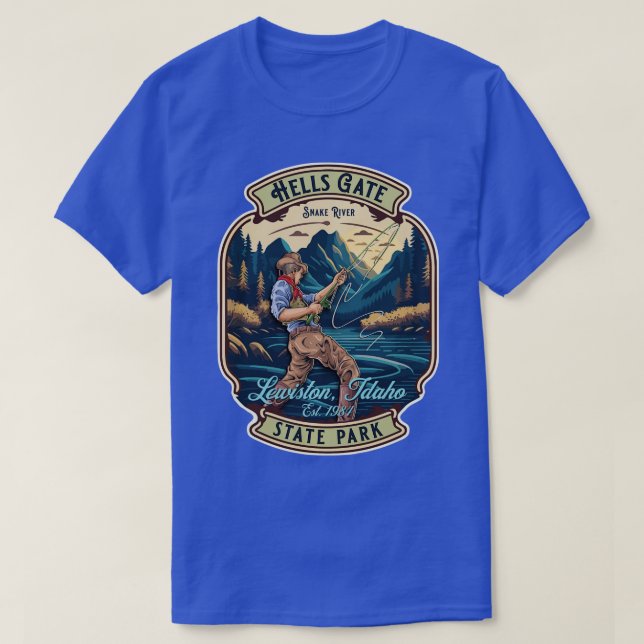 Camiseta Hells Gate State Park Lewiston Idaho Fly Fishing S (Diseño del anverso)