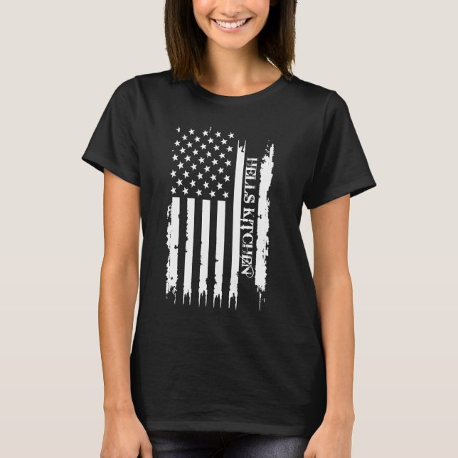 Camiseta Hells Kitchen Estados Unidos con la bandera de Est (Anverso)