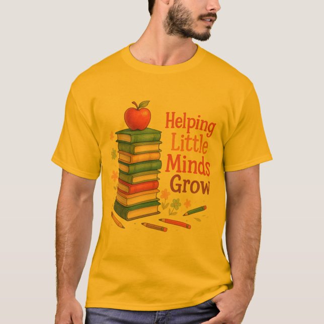 Camiseta Helping Little Minds Grow - Kids Books T-Shirt (Anverso)