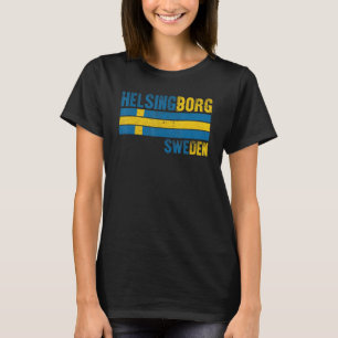 Camiseta Helsingborg Bandera de Suecia Hombres Suecos Mujer