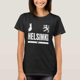 Camiseta Helsinki con bandera de Finlandia, Emblema de Hels