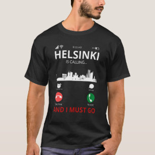 Camiseta Helsinki está llamando a un recuerdo de Finlandia