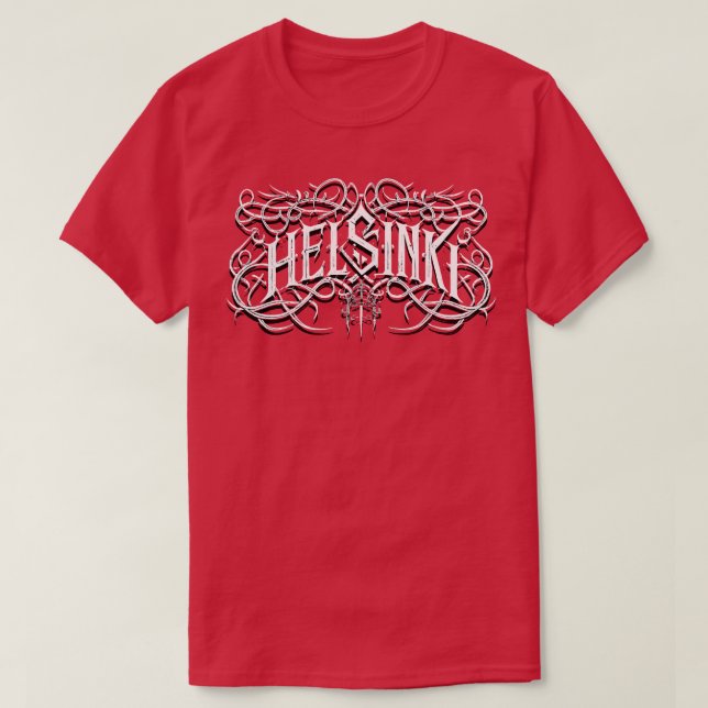 Camiseta Helsinki Finlandia, música Metalizado Metalizado d (Diseño del anverso)