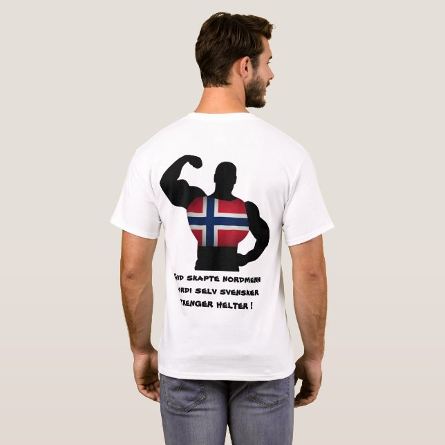 Camiseta Helter del trenger del svensker del fordi del (Reverso completo)