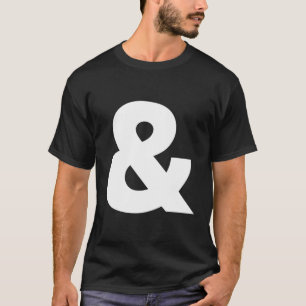 Camiseta Helvetica Mostrar registro de ampersand cursiva bl