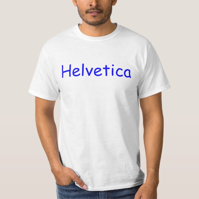 Camiseta Helvetica T-Shirt (¡Comic Sans!) (Anverso)