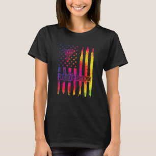 Camiseta Hem Onc Bandera De Los Ee.Uu. Pediatría Hematologi