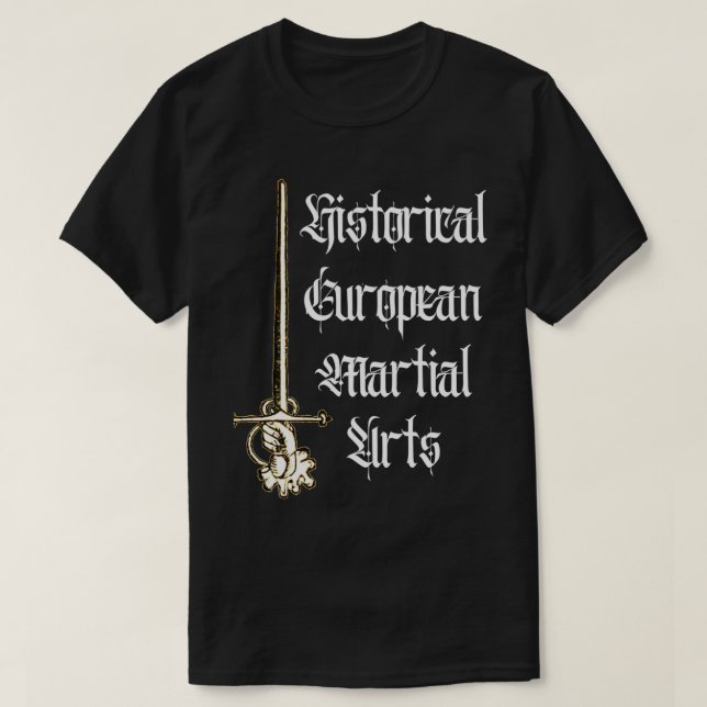 Camiseta HEMA Carranza Sword Histórico Ar Marcial Europeo (Diseño del anverso)