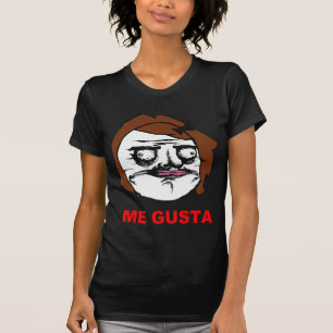 Camiseta Hembra de Brown yo cara cómica Meme de la rabia d