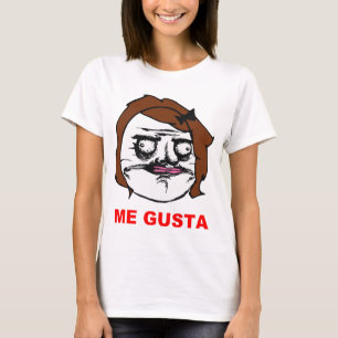 Camiseta Hembra de Brown yo cara cómica Meme de la rabia de