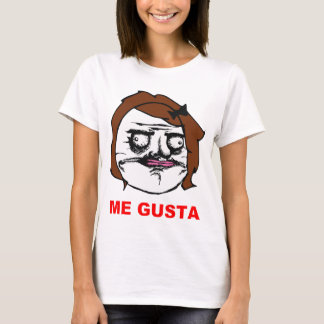 Camiseta Hembra de Brown yo cara cómica Meme de la rabia de