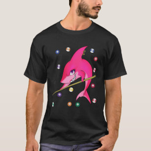 Camiseta Hembra divertida del tiburón de la piscina de los