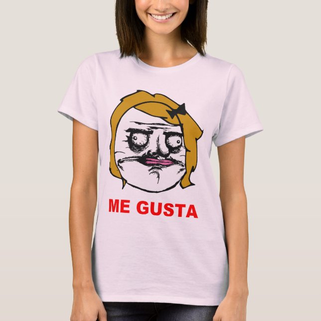 Camiseta Hembra rubia yo cara cómica Meme de la rabia de (Anverso)