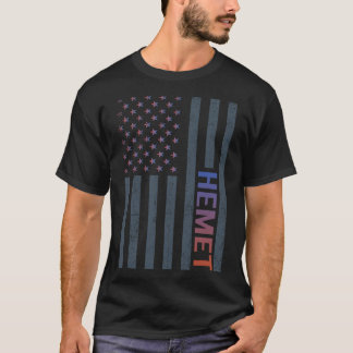 Camiseta Hemet de la bandera estadounidense degradada