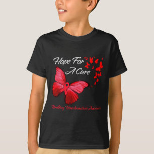 Camiseta Hemocromatosis hereditaria Conciencia mariposa roj