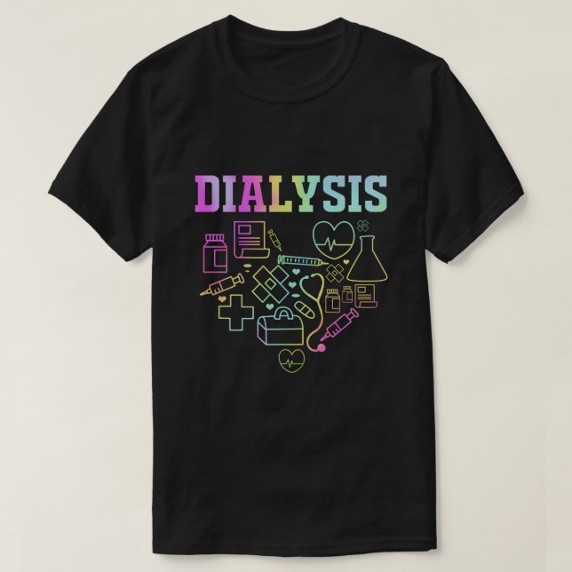 Camiseta Hemodiálisis Tecnológico Nefrología diálisis Técni (Diseño del anverso)