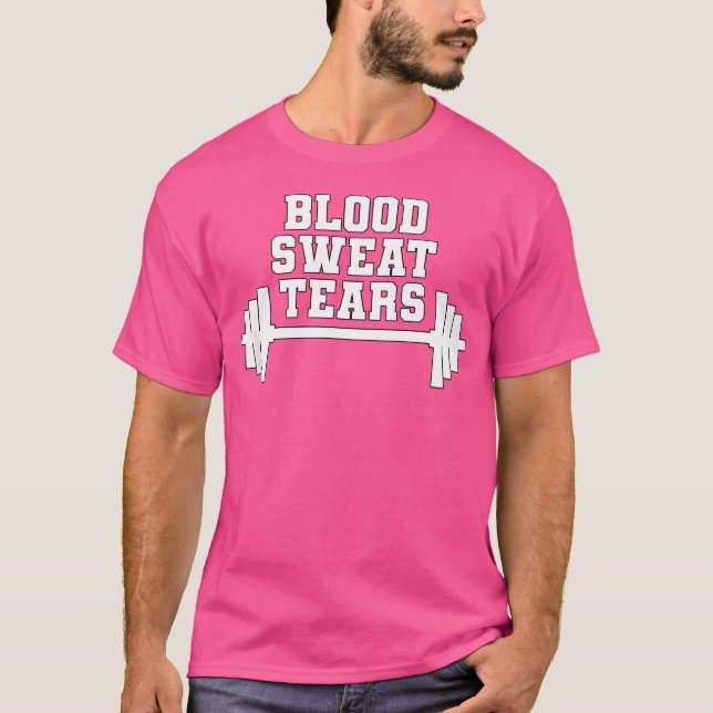 Camiseta Hemorragia Sangre Sudoración Lágrimas Barbell (Anverso)