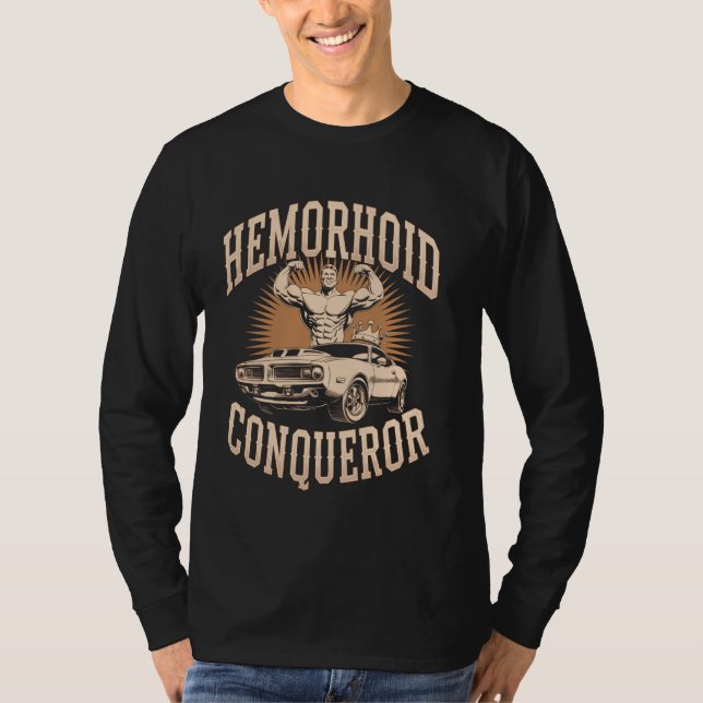 Camiseta Hemorrhoid Conqueror Funny Memes Weird Cringe Meme (Anverso)