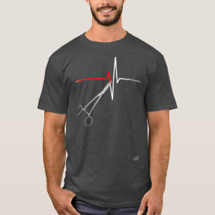 Camiseta Hemostat Heartbeat  for Surgery Nurses  Scrub