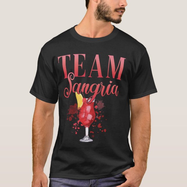 Camiseta Hen Fiesta Team Sangria Cocktail para Bartender (Anverso)