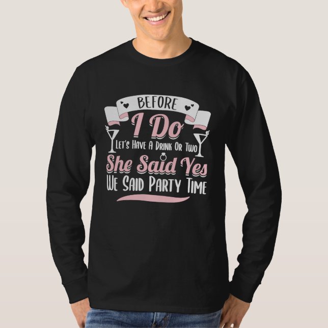 Camiseta Hen Party Wedding Married Bachelor Bride To Be Bac (Anverso)