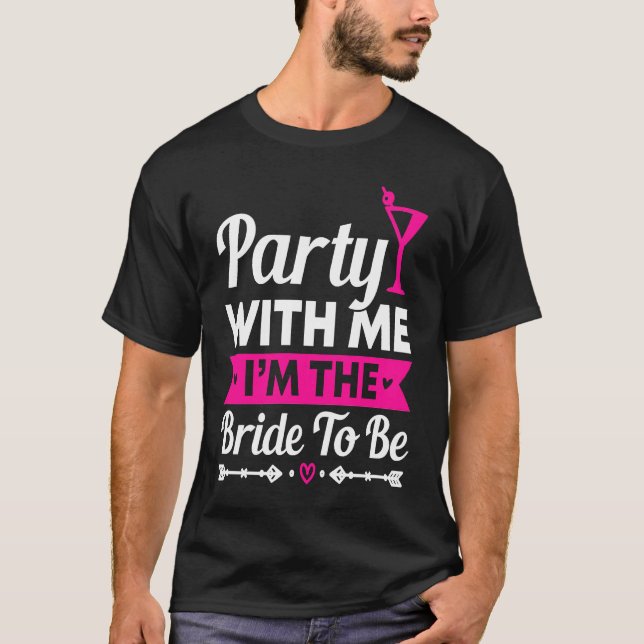 Camiseta Hen Party Wedding Married Bachelor Bride To Be Bac (Anverso)