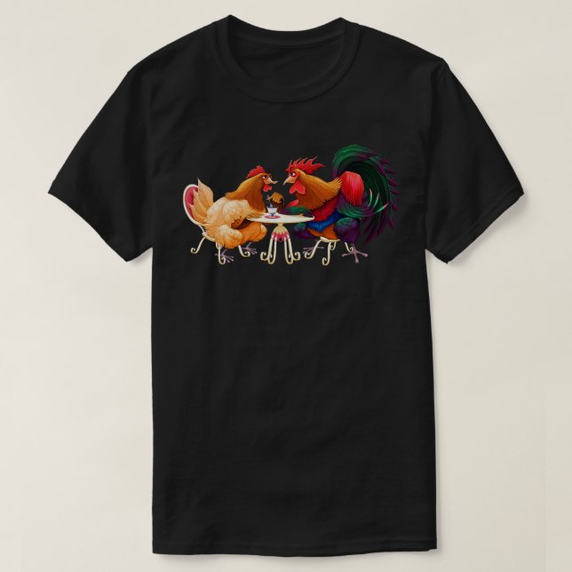 Camiseta Hen Rooster Caf (Diseño del anverso)
