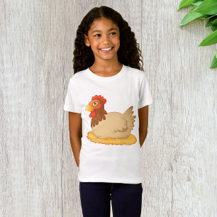 Camiseta Hen sentado en Nest Cute Farm Animal