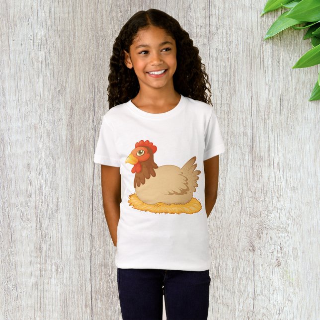 Camiseta Hen sentado en Nest Cute Farm Animal (Subido por el creador)