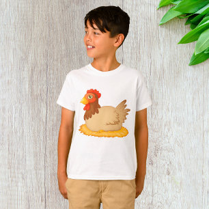 Camiseta Hen sentado en Nest Cute Farm Animal