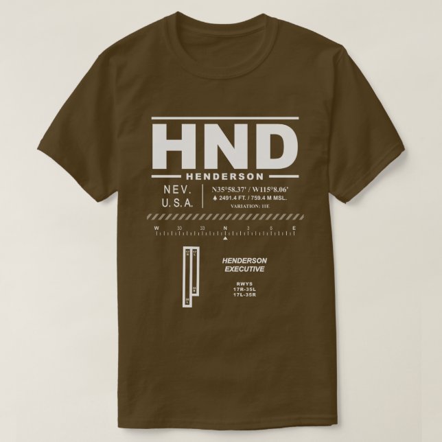 Camiseta Henderson Executive Airport HND T-Shirt (Diseño del anverso)