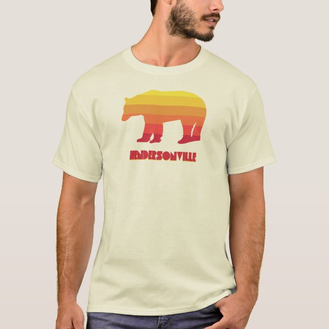 Camiseta Hendersonville North Carolina Rainbow Bear (Anverso)