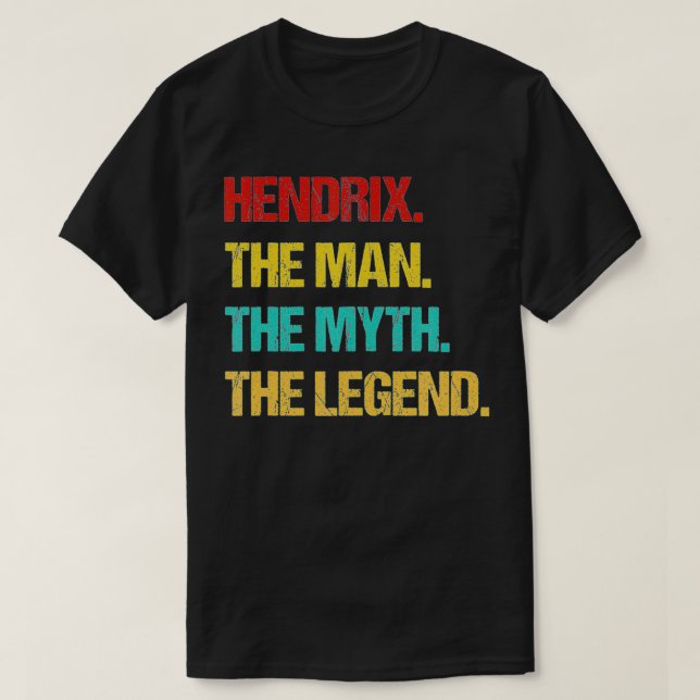 Camiseta Hendri El hombre el mito de la leyenda (Diseño del anverso)