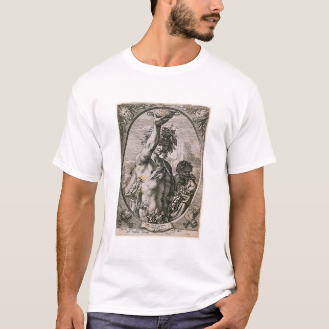 Camiseta Hendrick Goltzius Bacchus God of Wine (Anverso)