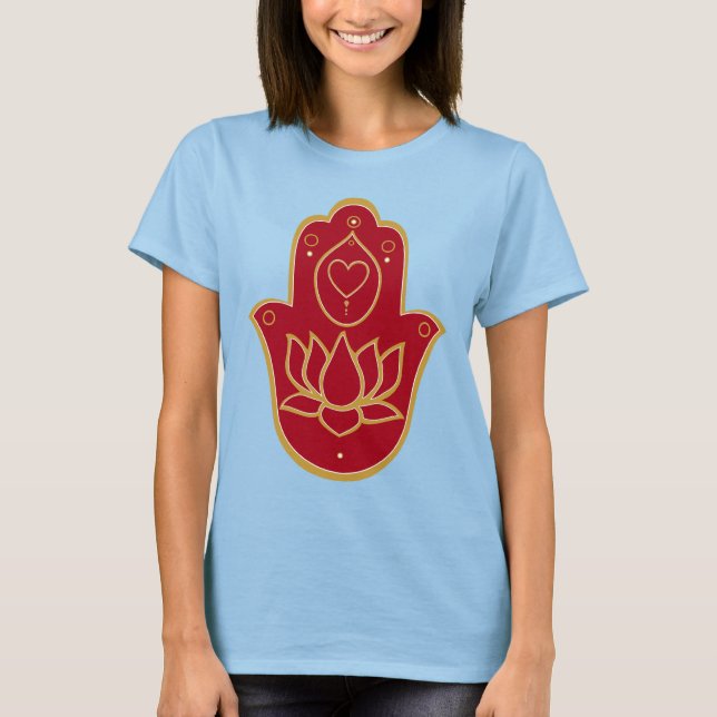 Camiseta Henna Hamsa Lotus (Anverso)