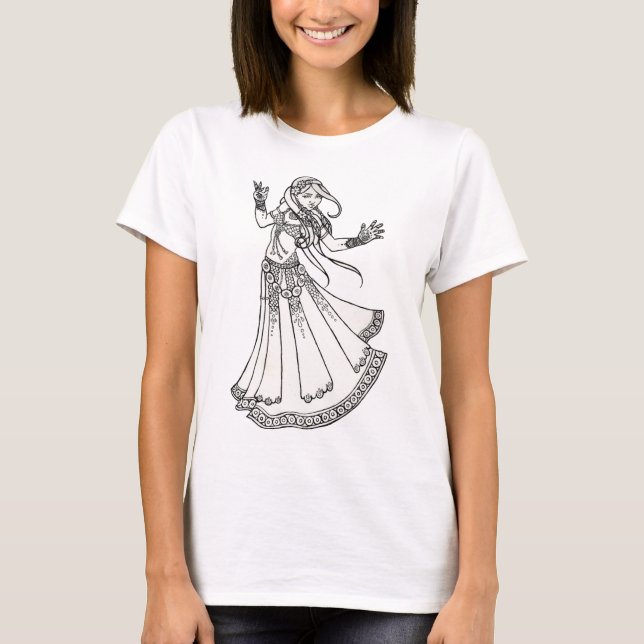 Camiseta Henna Tribal Belly Dancer (Anverso)