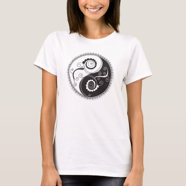Camiseta Henna Yin-Yang Burnout T-Shirt (Anverso)