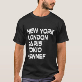 Camiseta Hennef New York London Tokio Paris T-Shirt