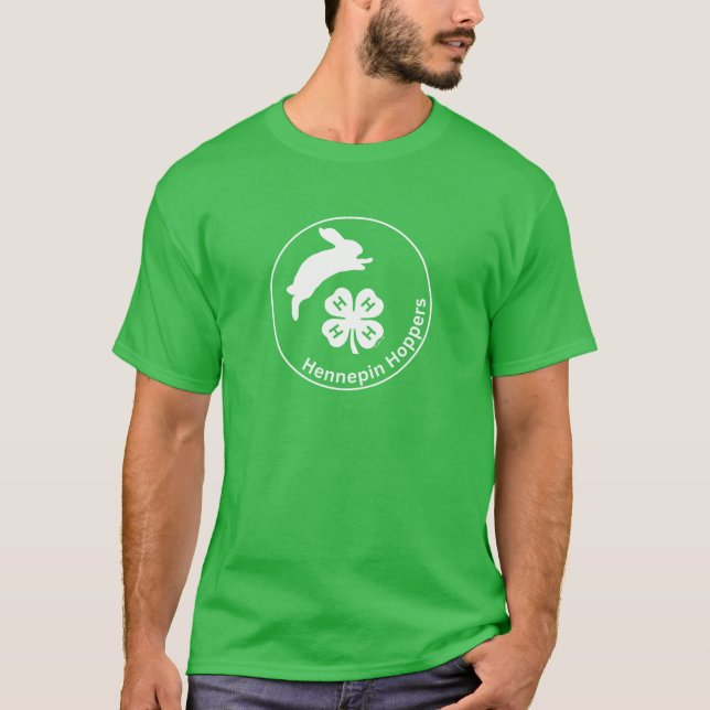 Camiseta Hennepin Hoppers Unisex T-Shirt White Logo (Anverso)