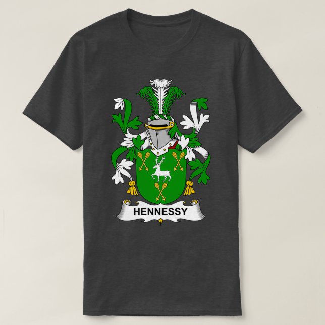 Camiseta Hennessy Coat of Arms Family Crest  (Diseño del anverso)