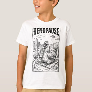 Camiseta Henopause divertido pollo café helado desierto ali