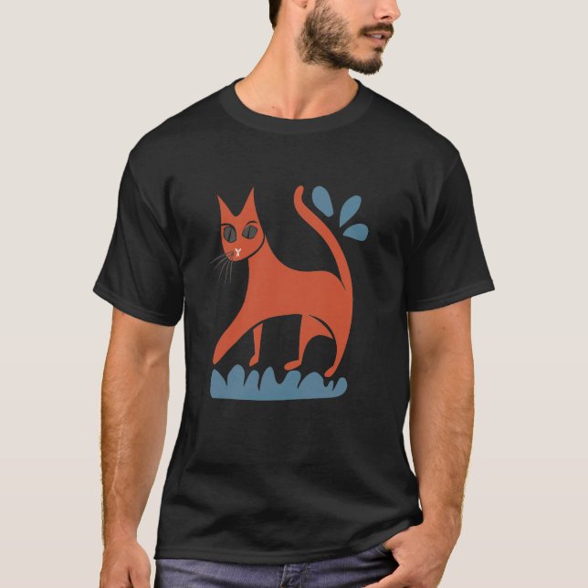 Camiseta Henri Matisse Goldfish y gato famoso dolor de trab (Anverso)