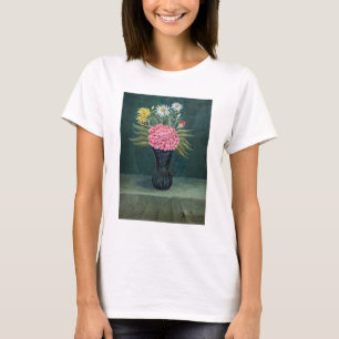 Camiseta Henri Rousseau - Dalia y margaritas en un jarrón