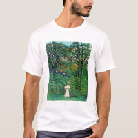 Henri Rousseau - Mujer caminando en un bosque exót