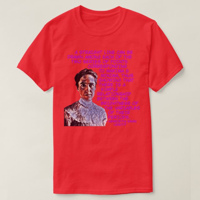 Camiseta Henrietta Swan Leavitt definiendo las relaciones (Diseño del anverso)