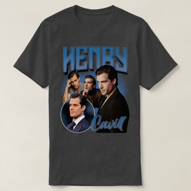 Camiseta Henry Cavill Vintage 90 Bootleg Vintage Style (Diseño del anverso)