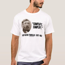 Camiseta Henry David Thoreau Simplifica la oferta