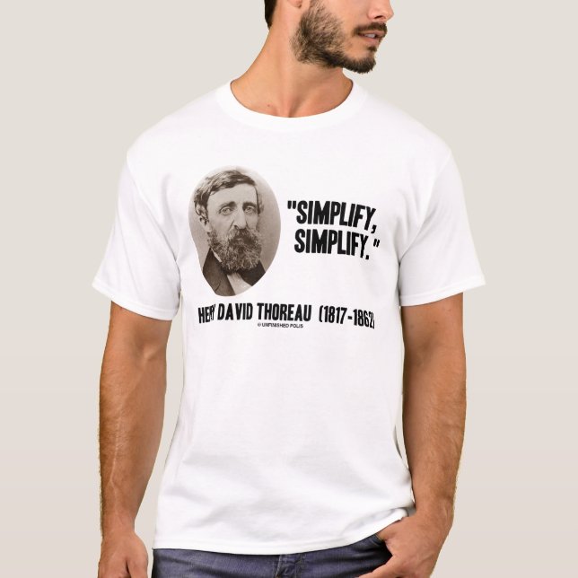 Camiseta Henry David Thoreau Simplifica la oferta (Anverso)